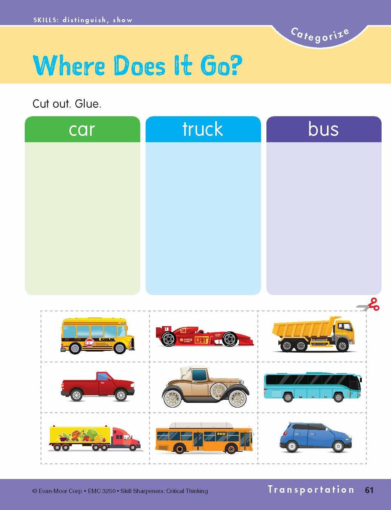 Skill Sharpeners Critical Thinking, Grade K