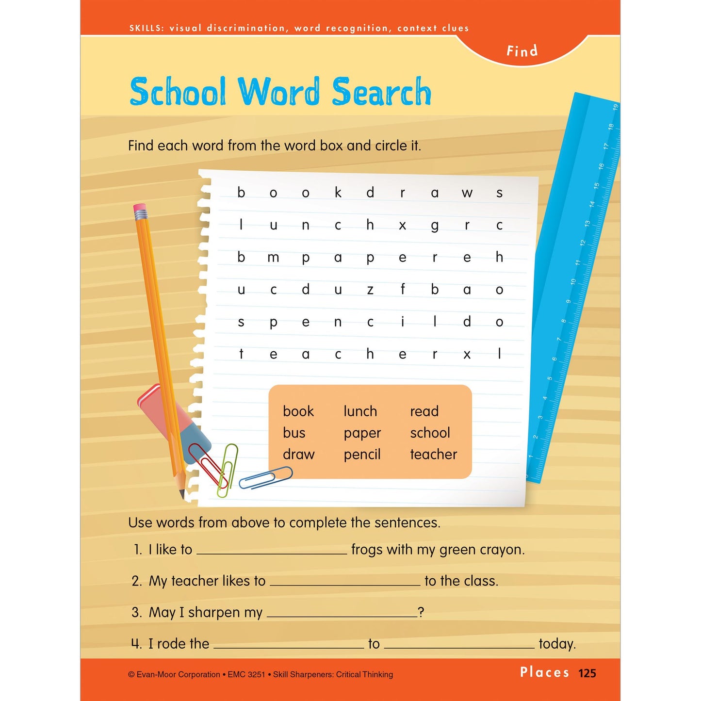 Skill Sharpeners Critical Thinking, Grade 1