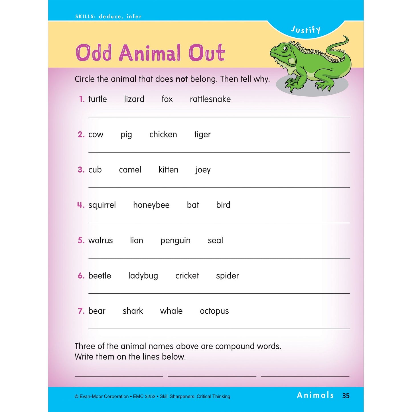 Skill Sharpeners Critical Thinking, Grade 2