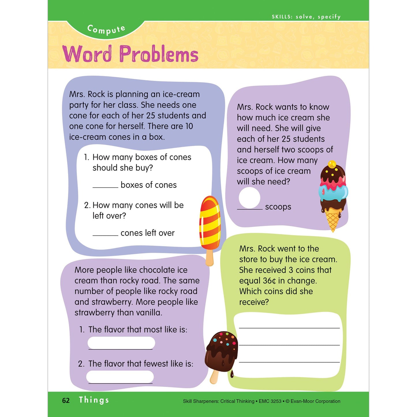 Skill Sharpeners Critical Thinking, Grade 3