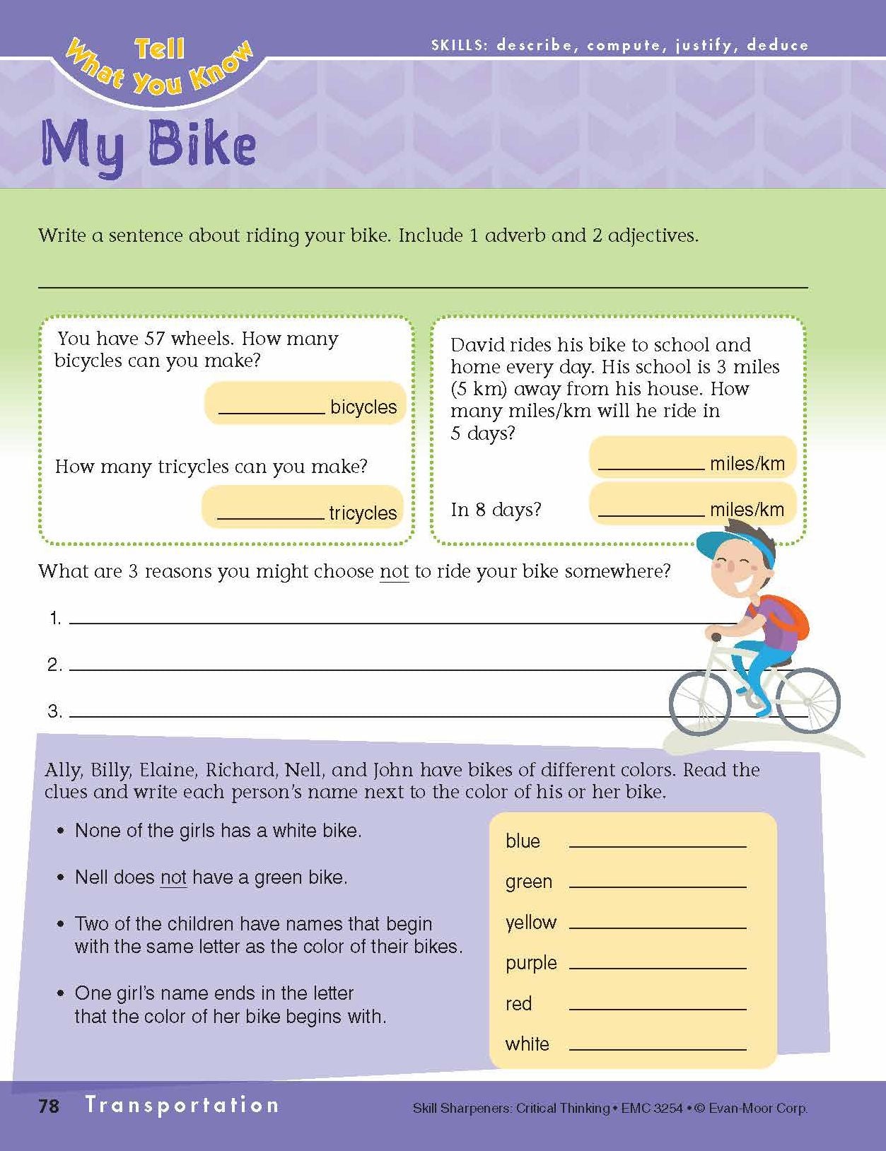 Skill Sharpeners Critical Thinking, Grade 4