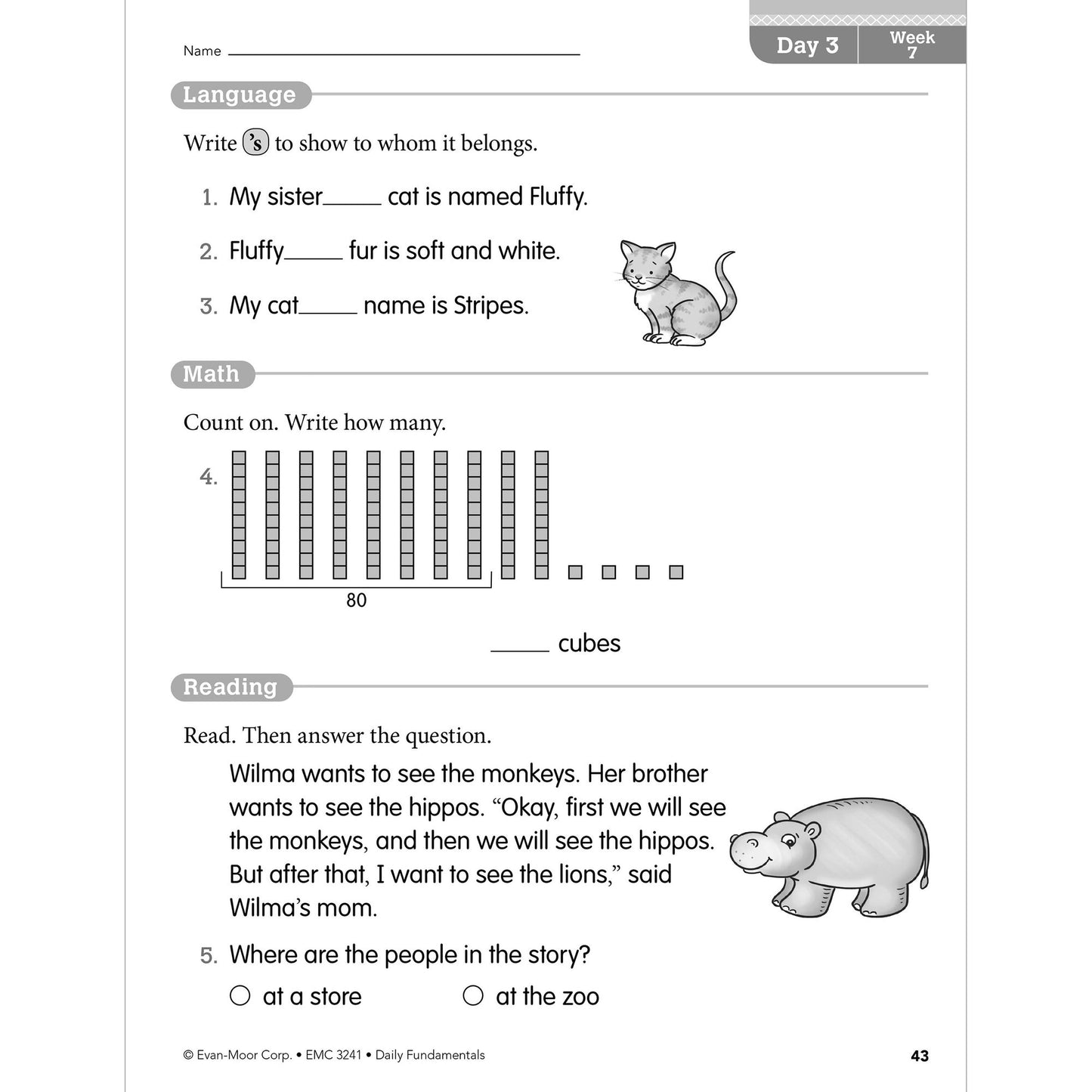 Daily Fundamentals, Grade 1