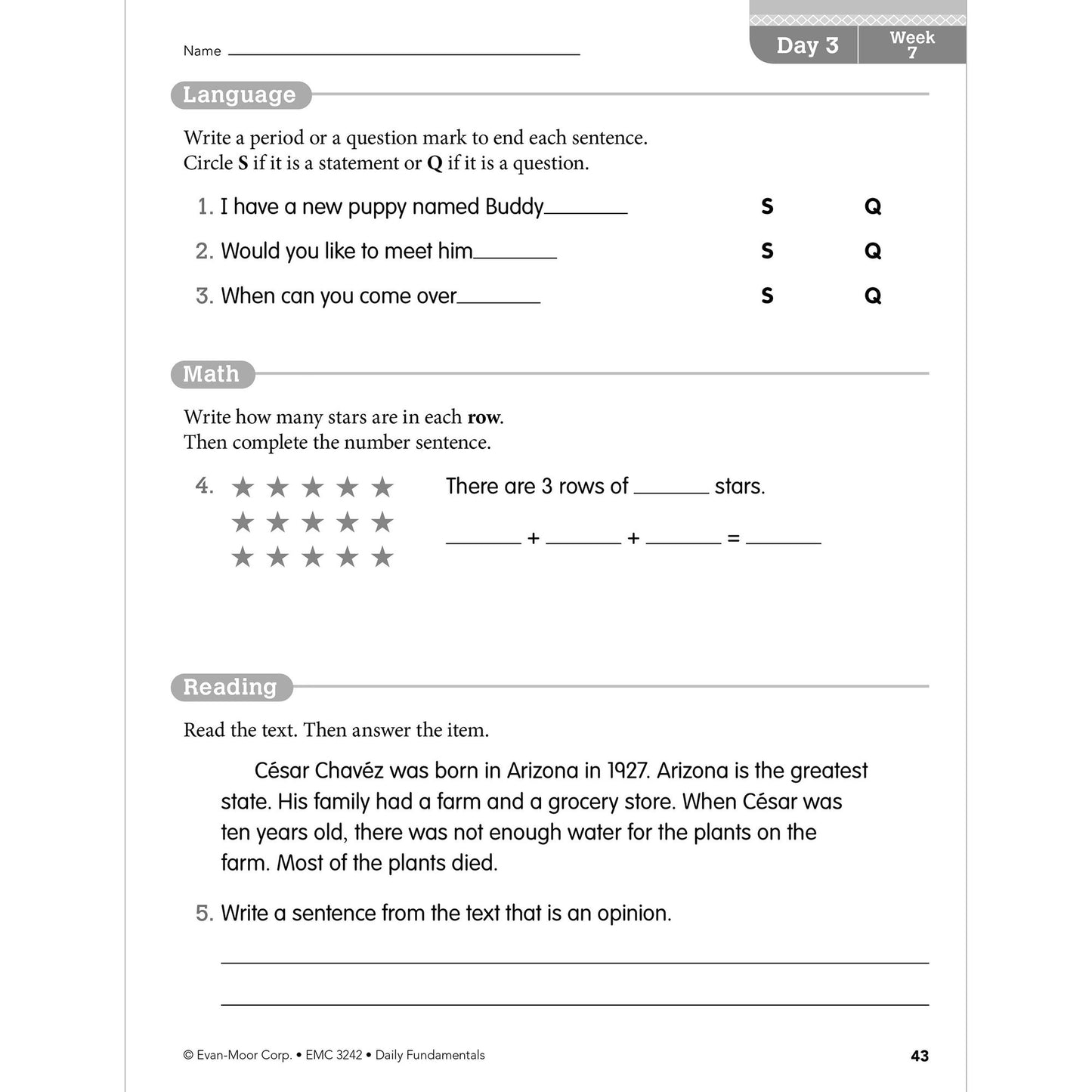 Daily Fundamentals, Grade 2