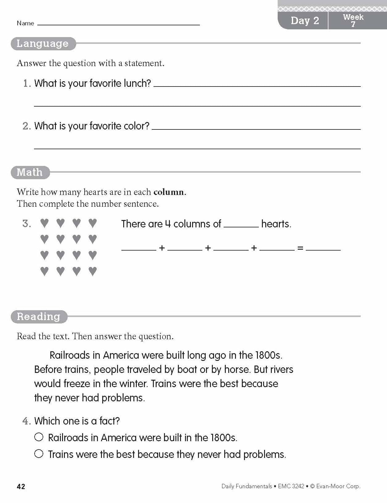 Daily Fundamentals, Grade 2