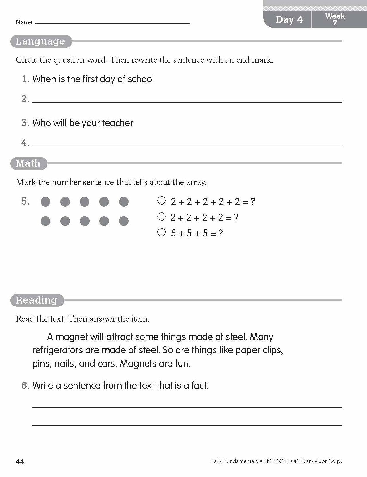 Daily Fundamentals, Grade 2
