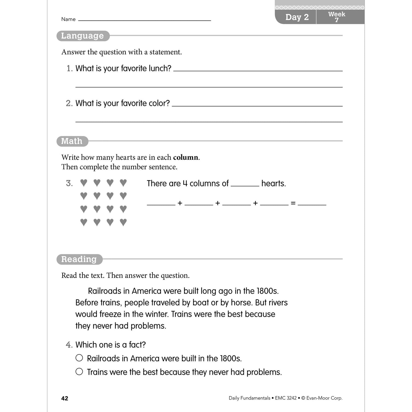 Daily Fundamentals, Grade 2