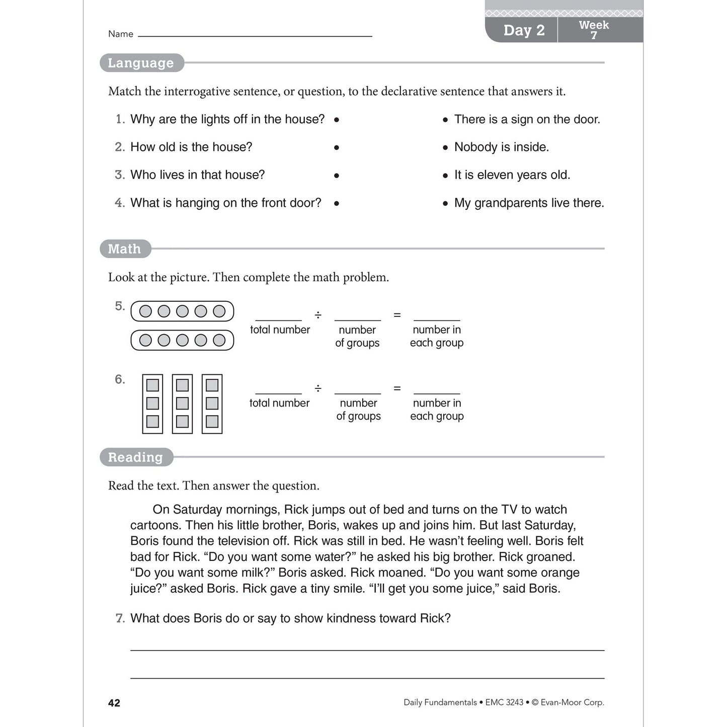 Daily Fundamentals, Grade 3