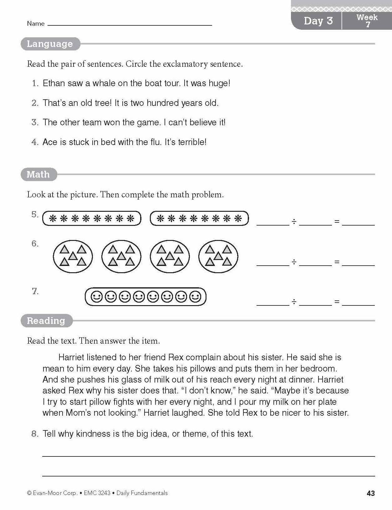 Daily Fundamentals, Grade 3