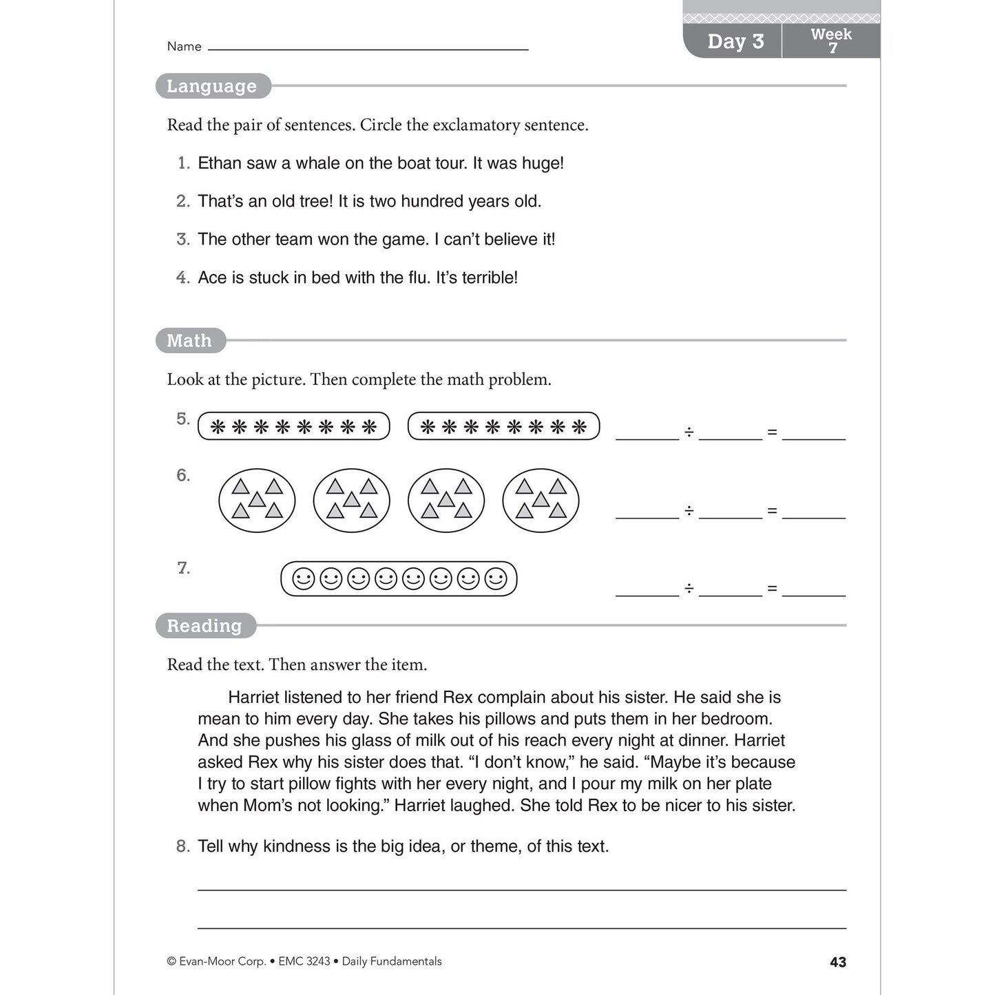 Daily Fundamentals, Grade 3