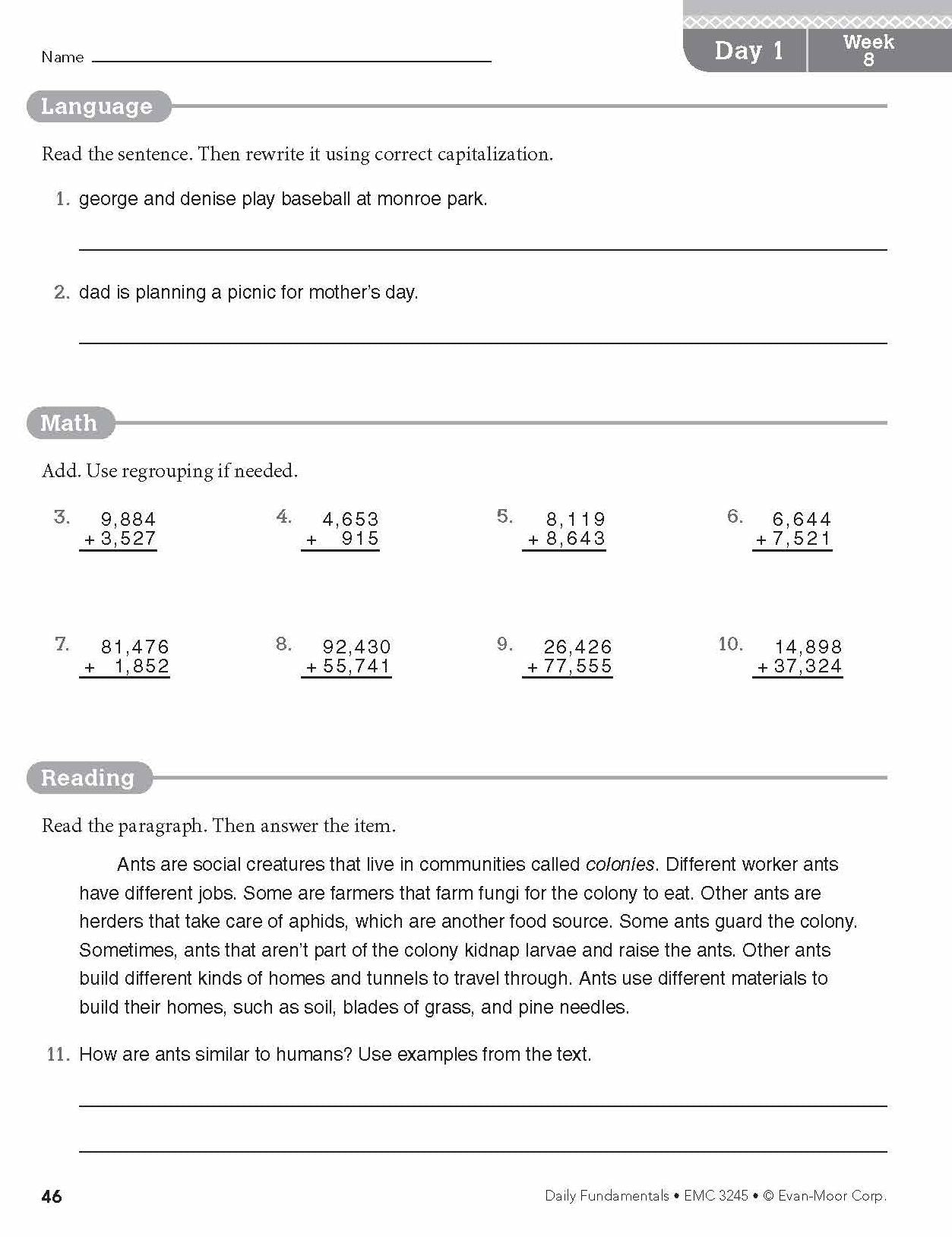 Daily Fundamentals, Grade 5