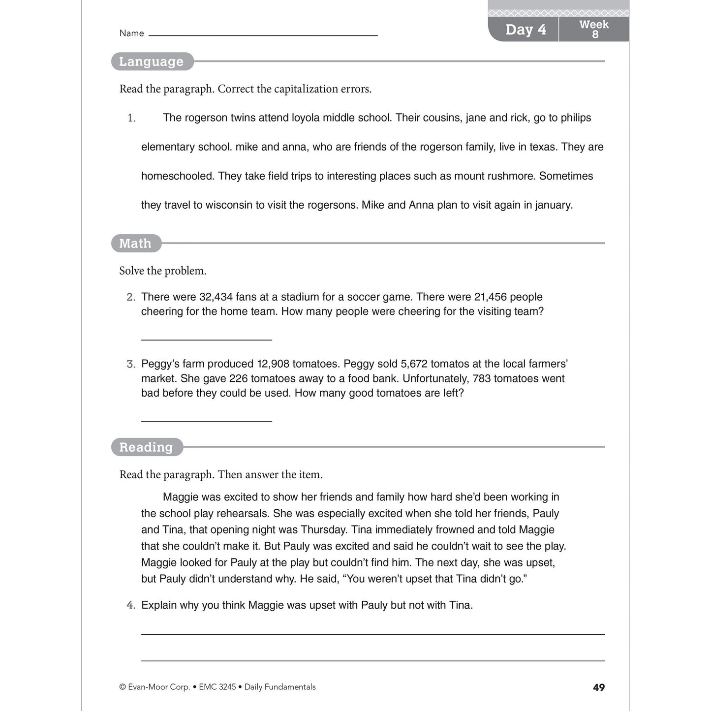 Daily Fundamentals, Grade 5