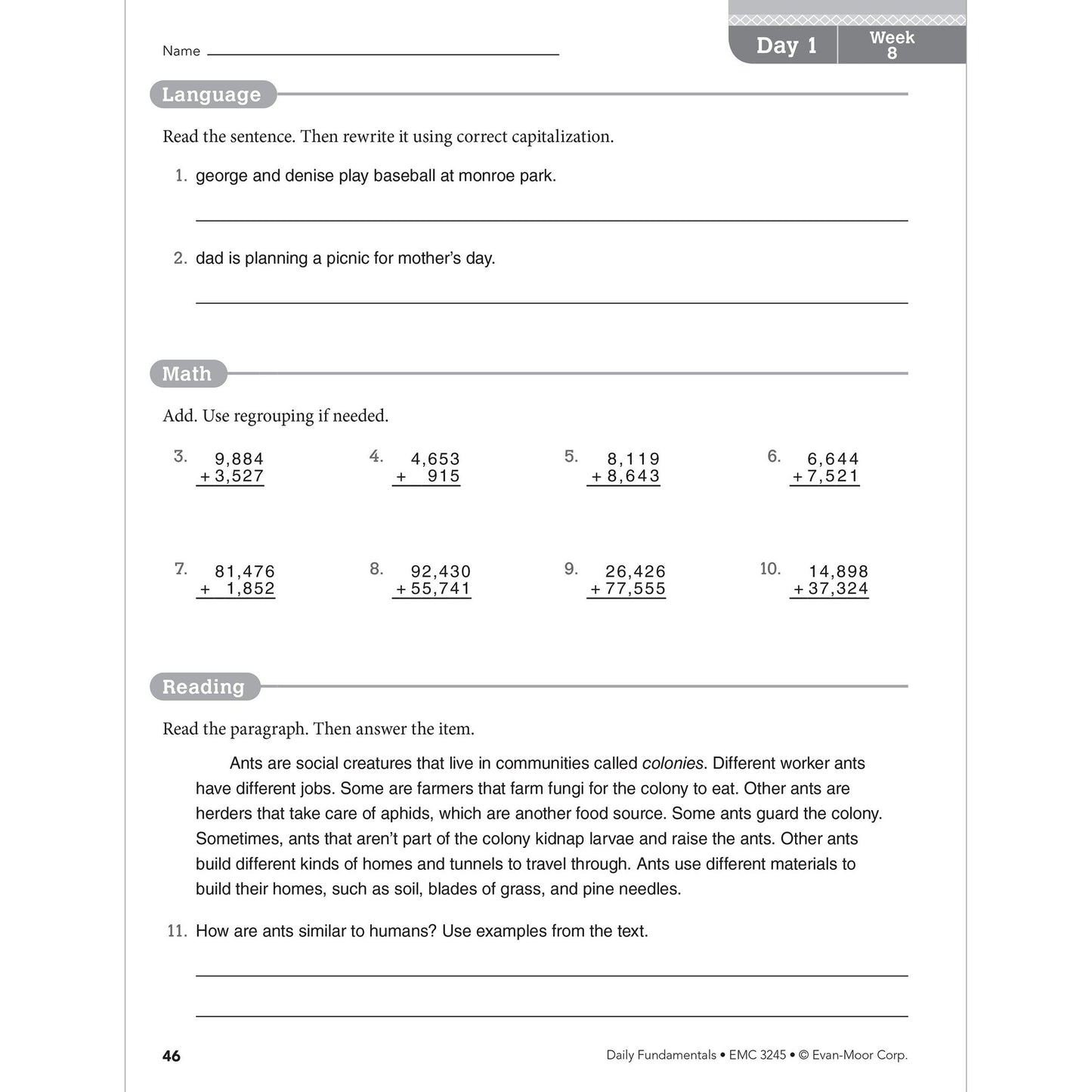 Daily Fundamentals, Grade 5