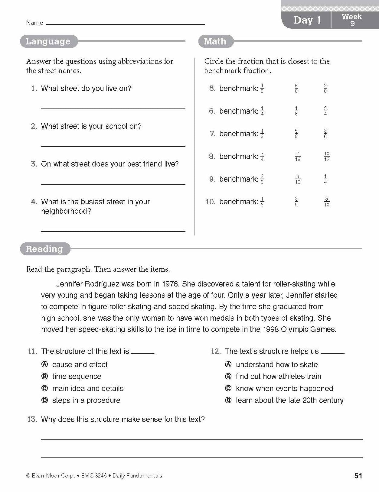 Daily Fundamentals, Grade 6