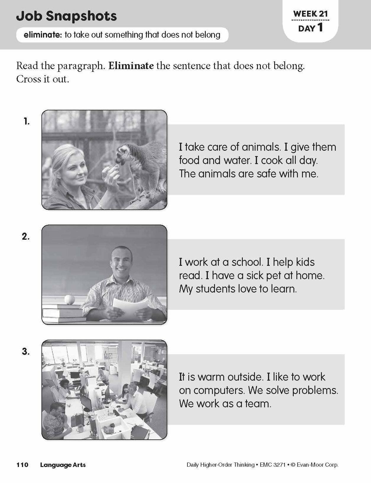 Daily Higher-Order Thinking, Grade 1 Teacher Edition