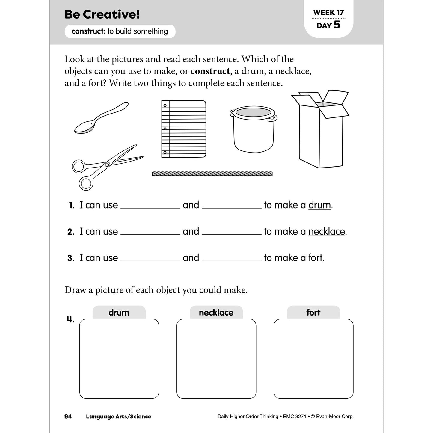 Daily Higher-Order Thinking, Grade 1 Teacher Edition