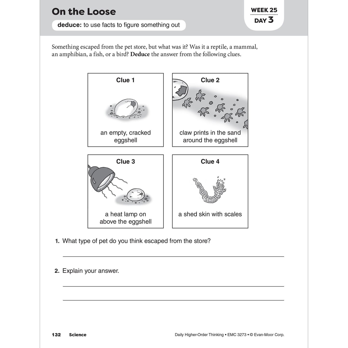 Daily Higher-Order Thinking, Grade 3 Teacher Edition
