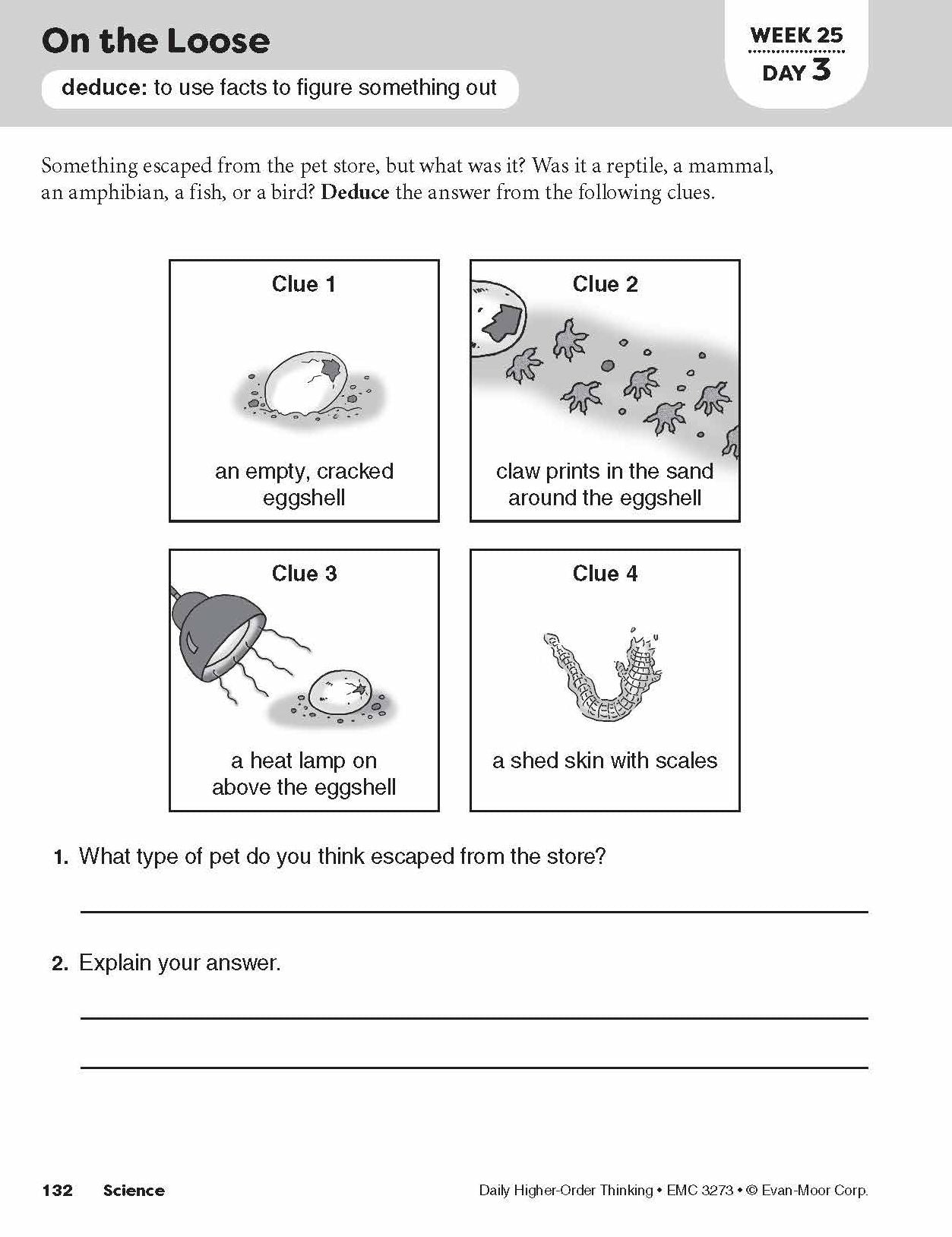 Daily Higher-Order Thinking, Grade 3 Teacher Edition