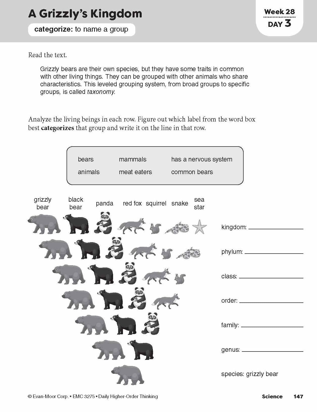 Daily Higher-Order Thinking, Grade 5 Teacher Edition