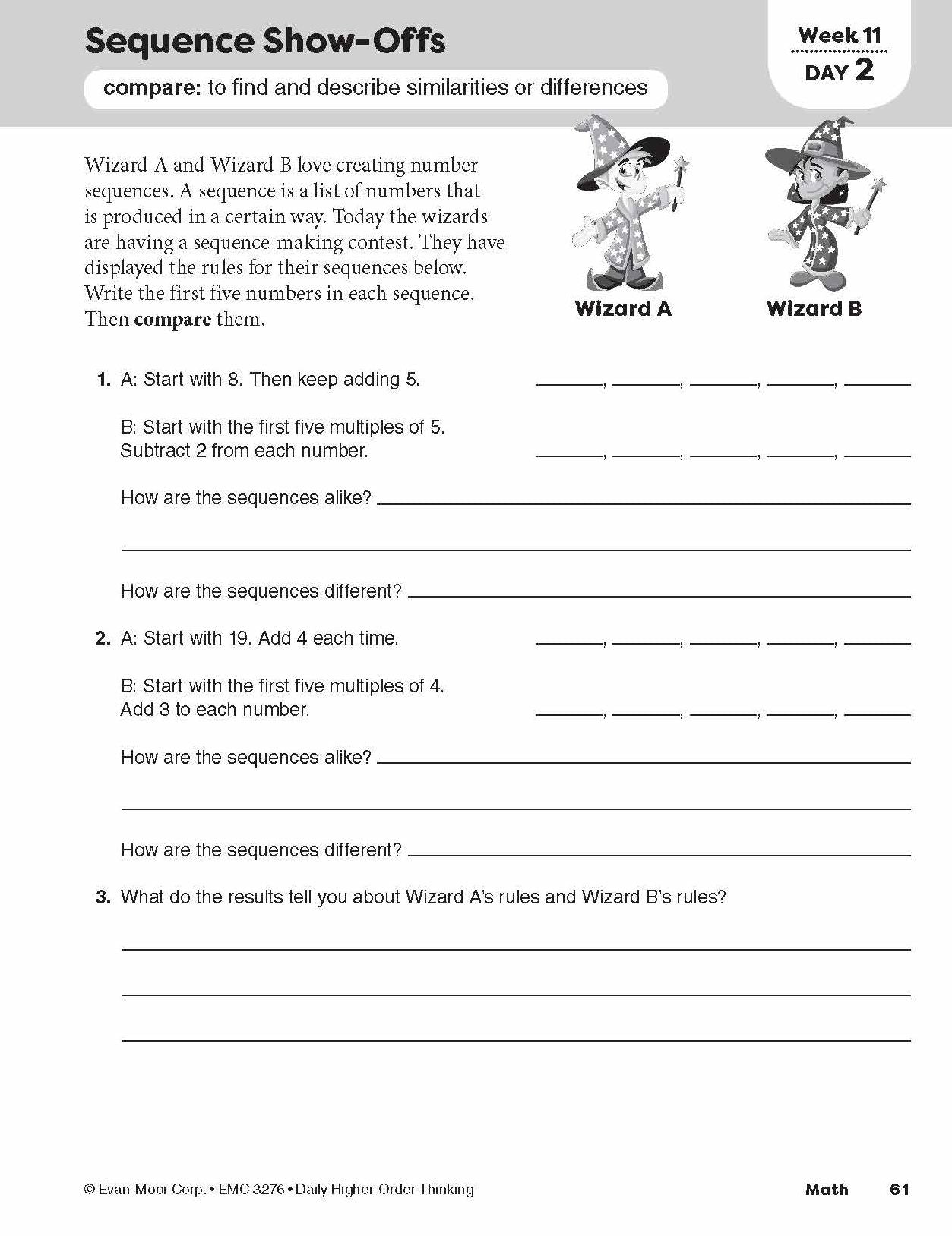 Daily Higher-Order Thinking, Grade 6 Teacher Edition