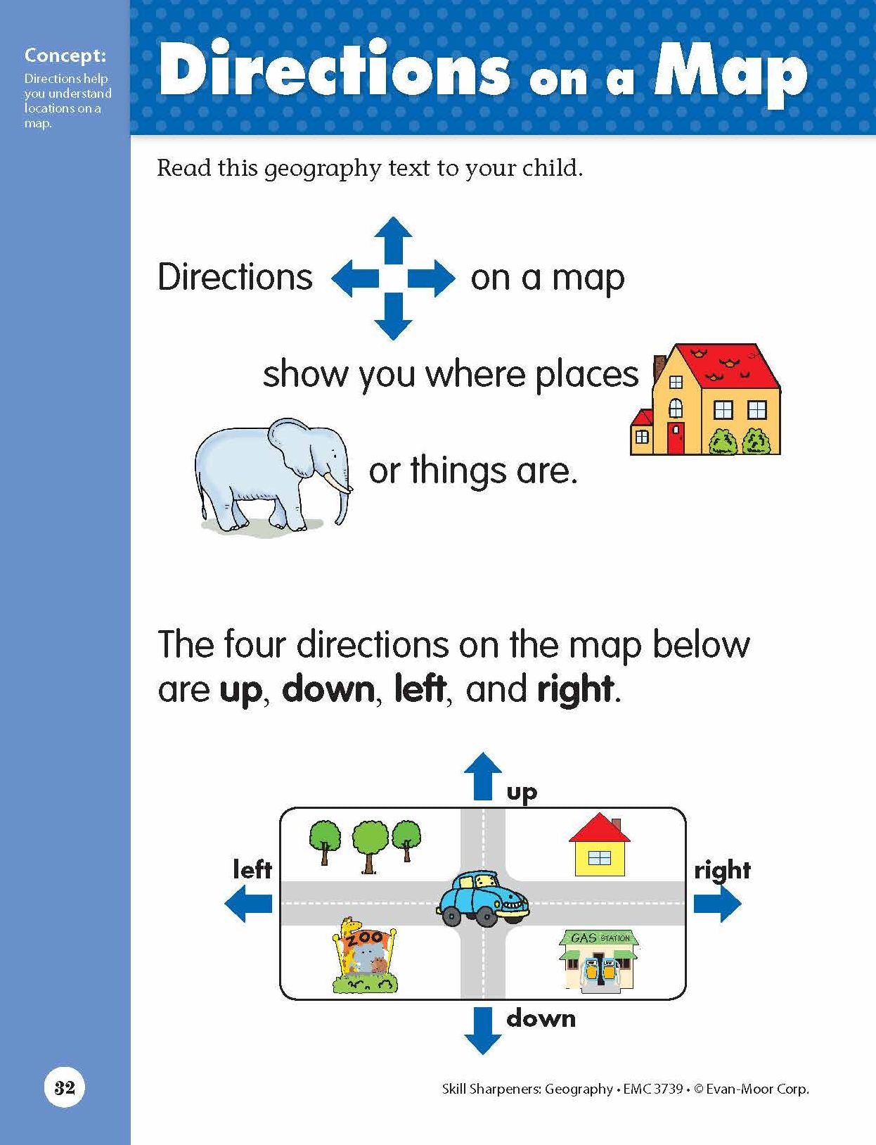 Skill Sharpeners Geography, Grade PreK