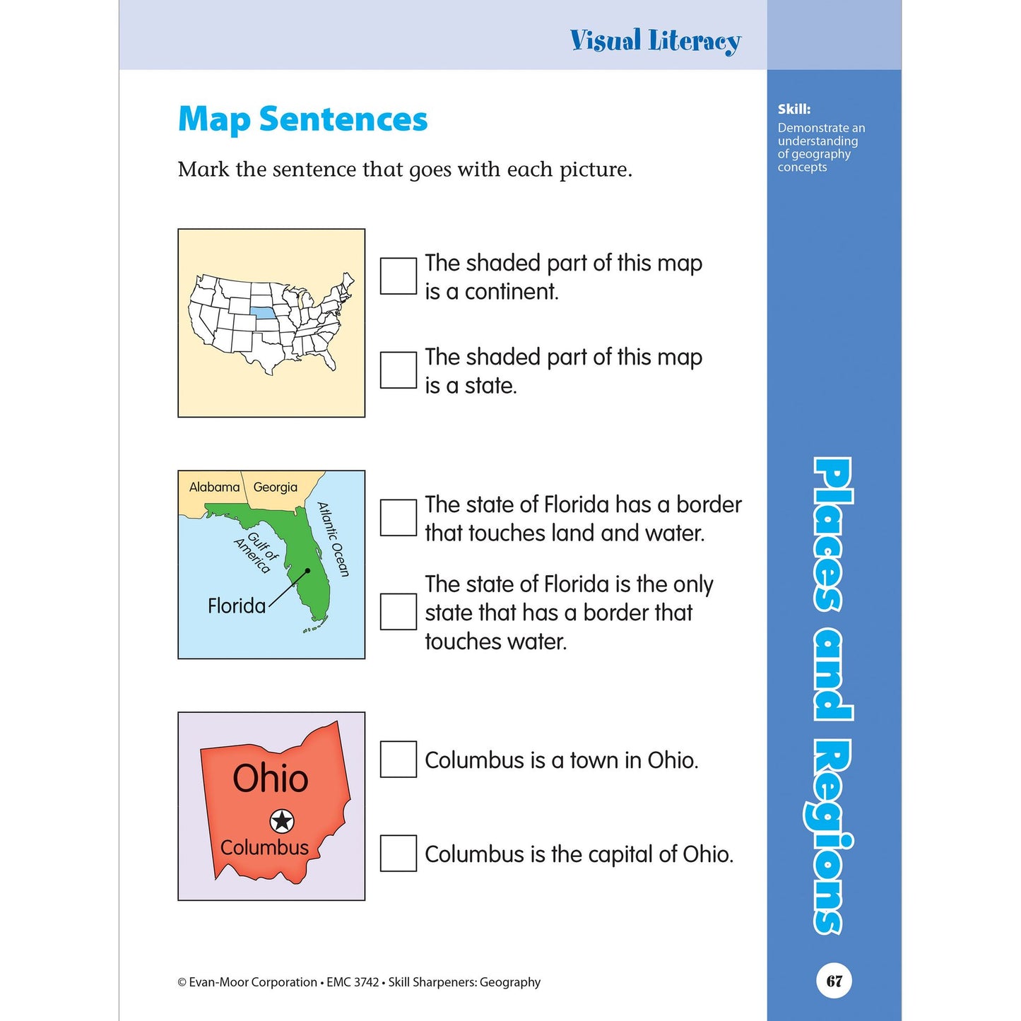 Skill Sharpeners Geography, Grade 2