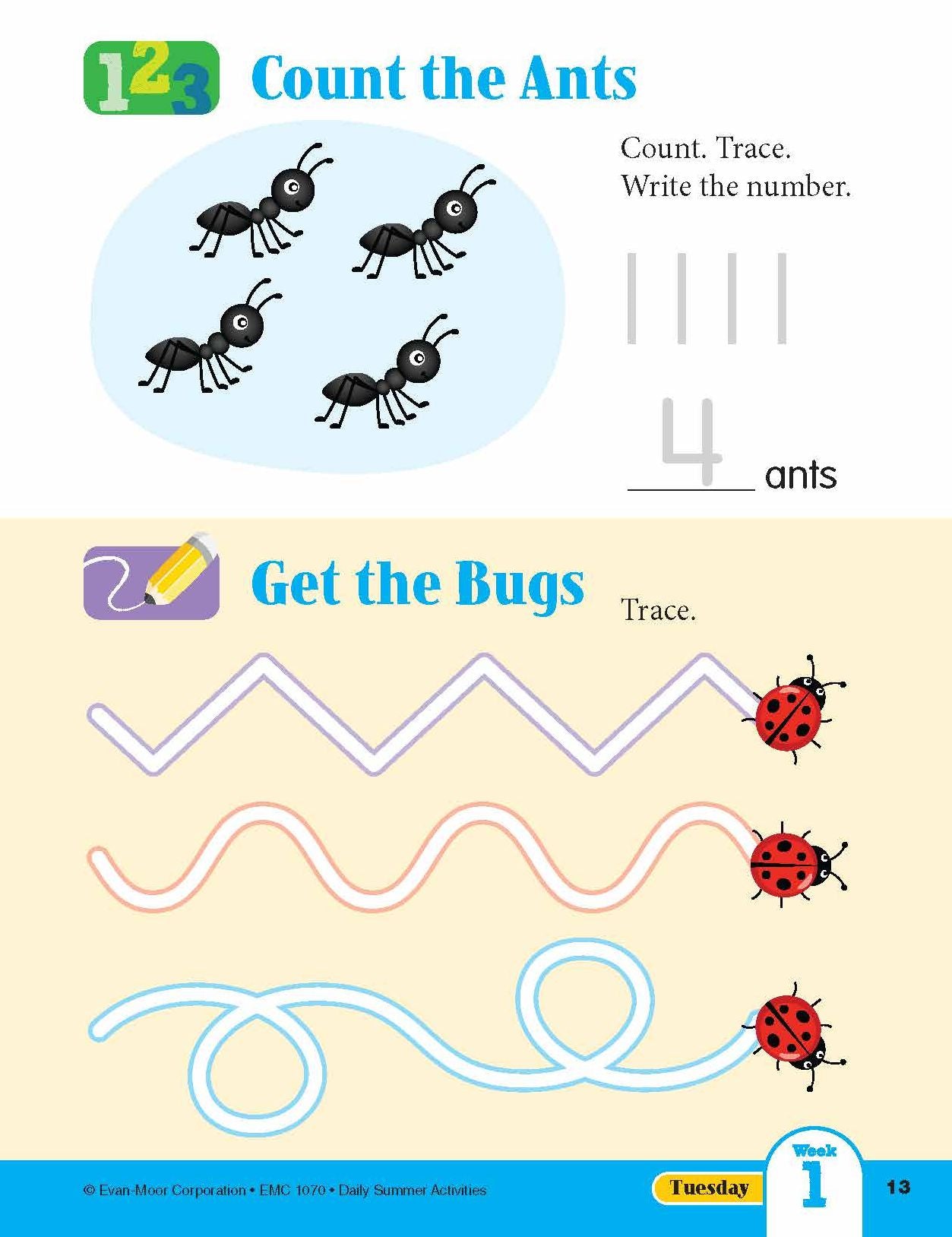 Daily Summer Activities: Moving From PreK to Kindergarten, Grades PreK-K