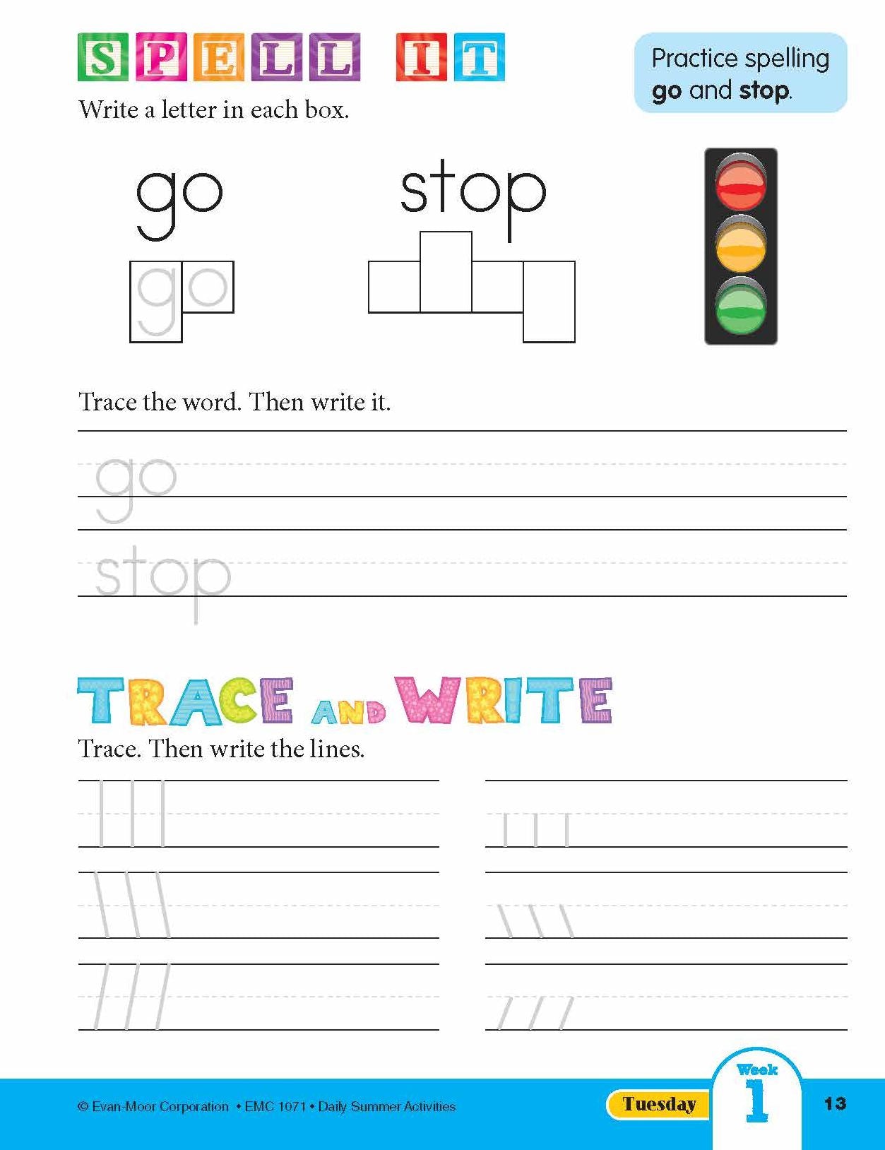 Daily Summer Activities: Moving From Kindergarten to 1st Grade, Grades K-1