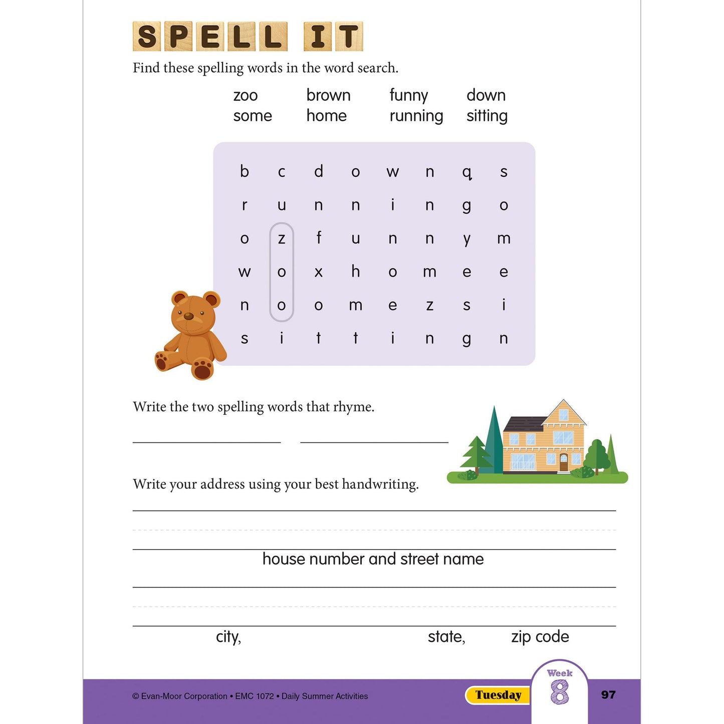 Daily Summer Activities: Moving From 1st Grade to 2nd Grade, Grades 1-2