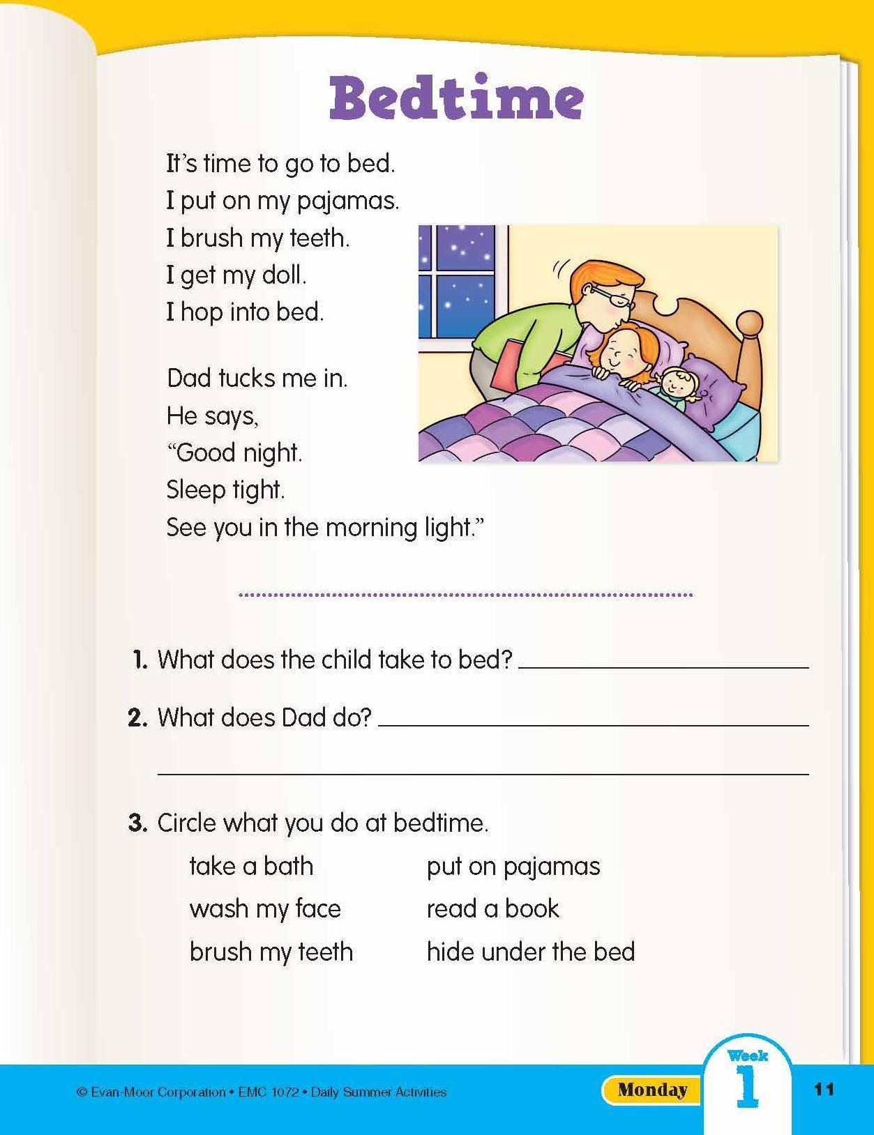 Daily Summer Activities: Moving From 1st Grade to 2nd Grade, Grades 1-2