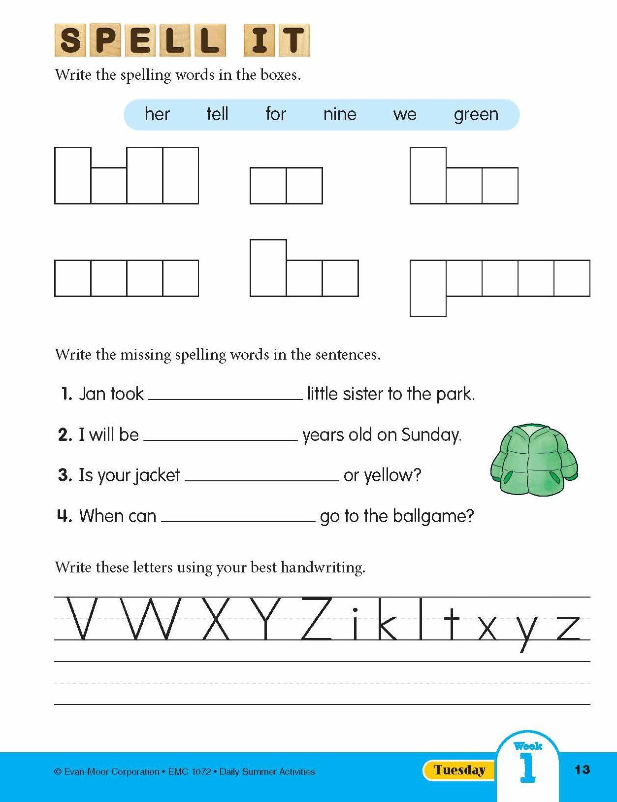Daily Summer Activities: Moving From 1st Grade to 2nd Grade, Grades 1-2