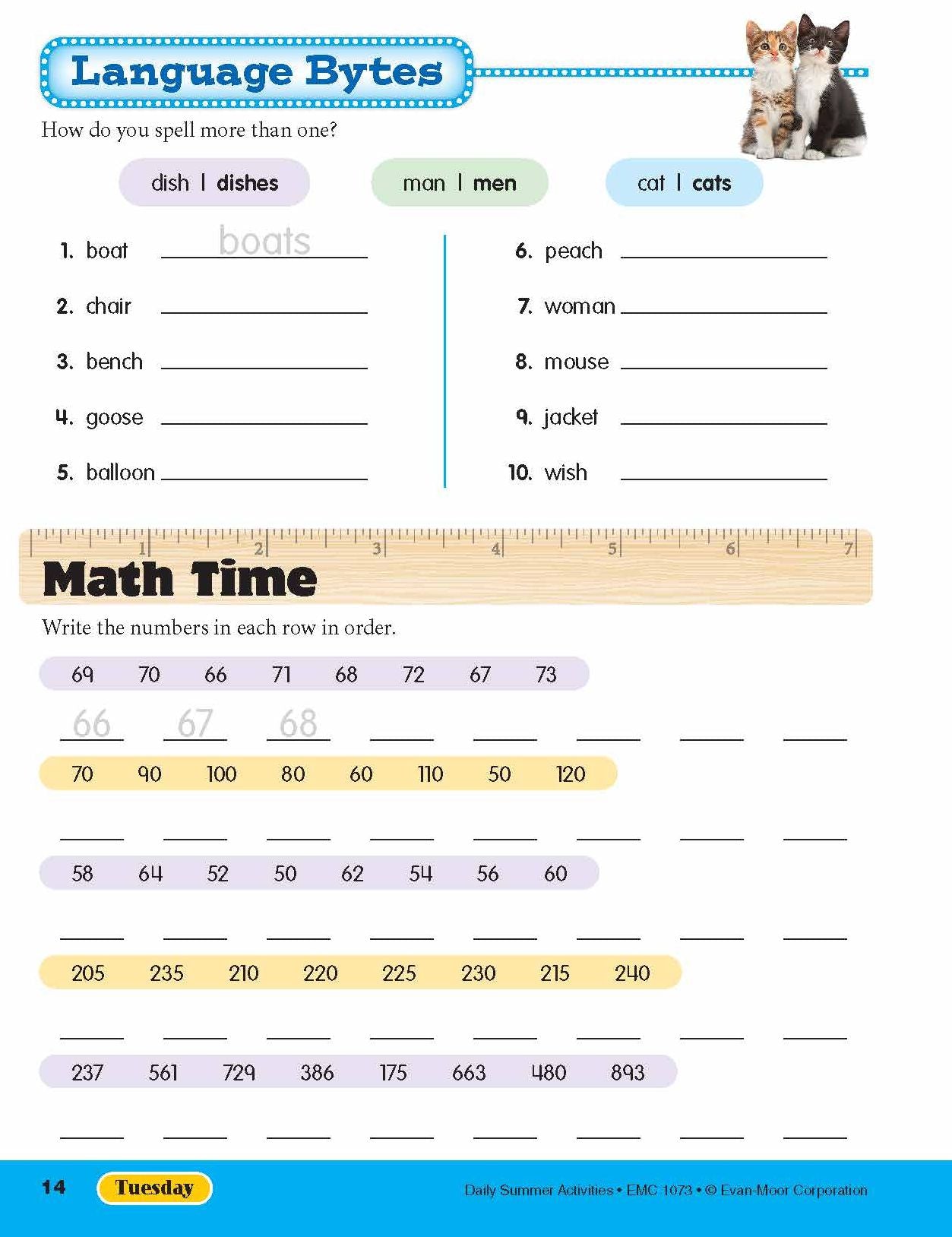 Daily Summer Activities: Moving From 2nd Grade to 3rd Grade, Grades 2-3