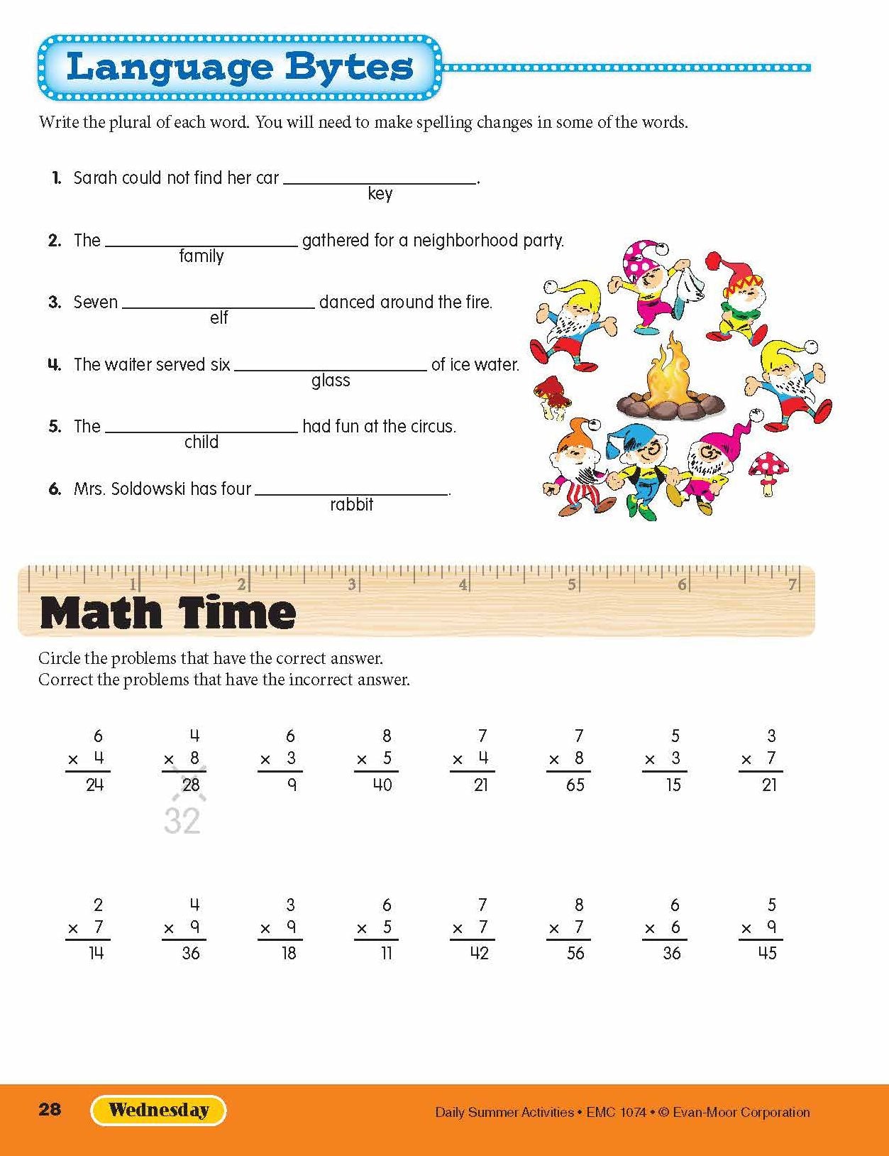 Daily Summer Activities: Moving From 3rd Grade to 4th Grade, Grades 3-4