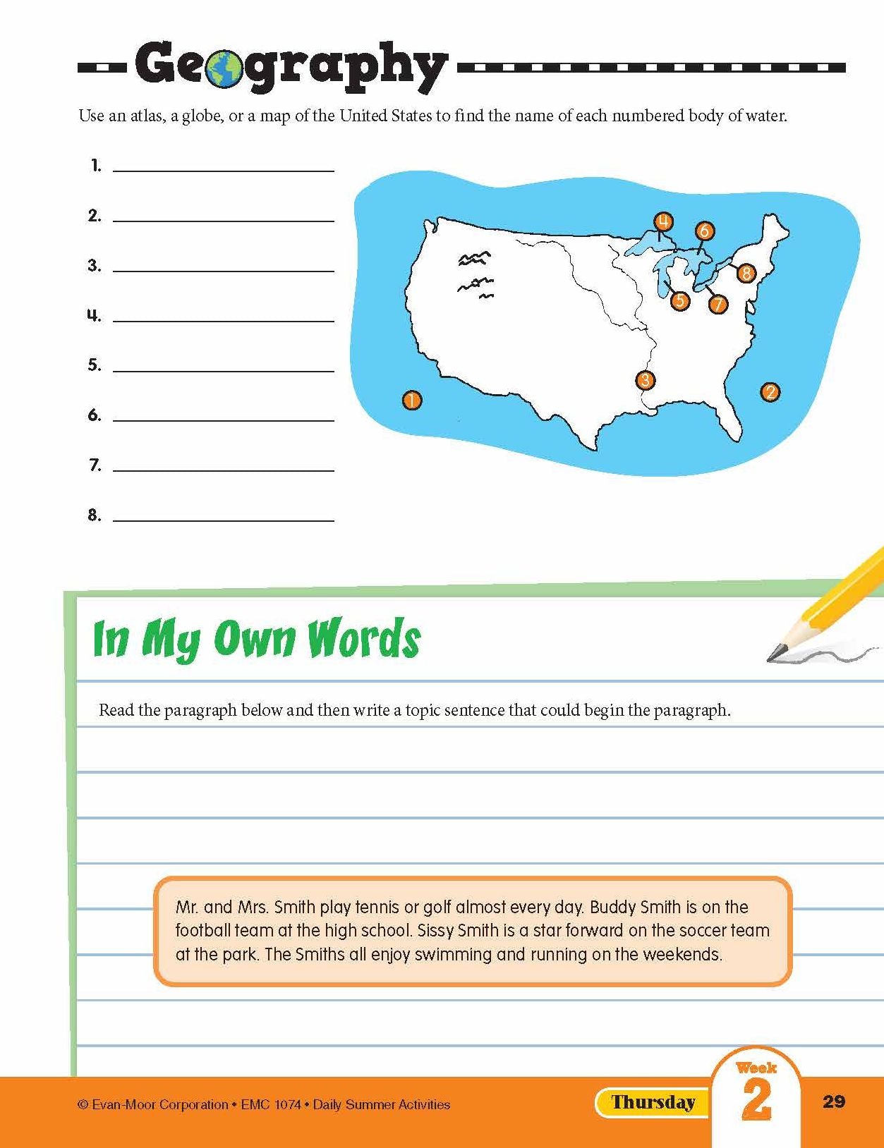 Daily Summer Activities: Moving From 3rd Grade to 4th Grade, Grades 3-4