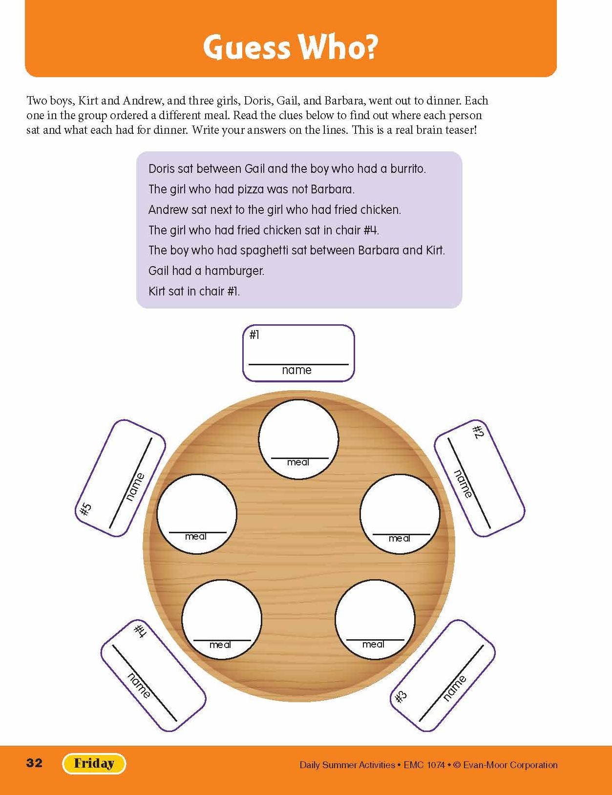 Daily Summer Activities: Moving From 3rd Grade to 4th Grade, Grades 3-4