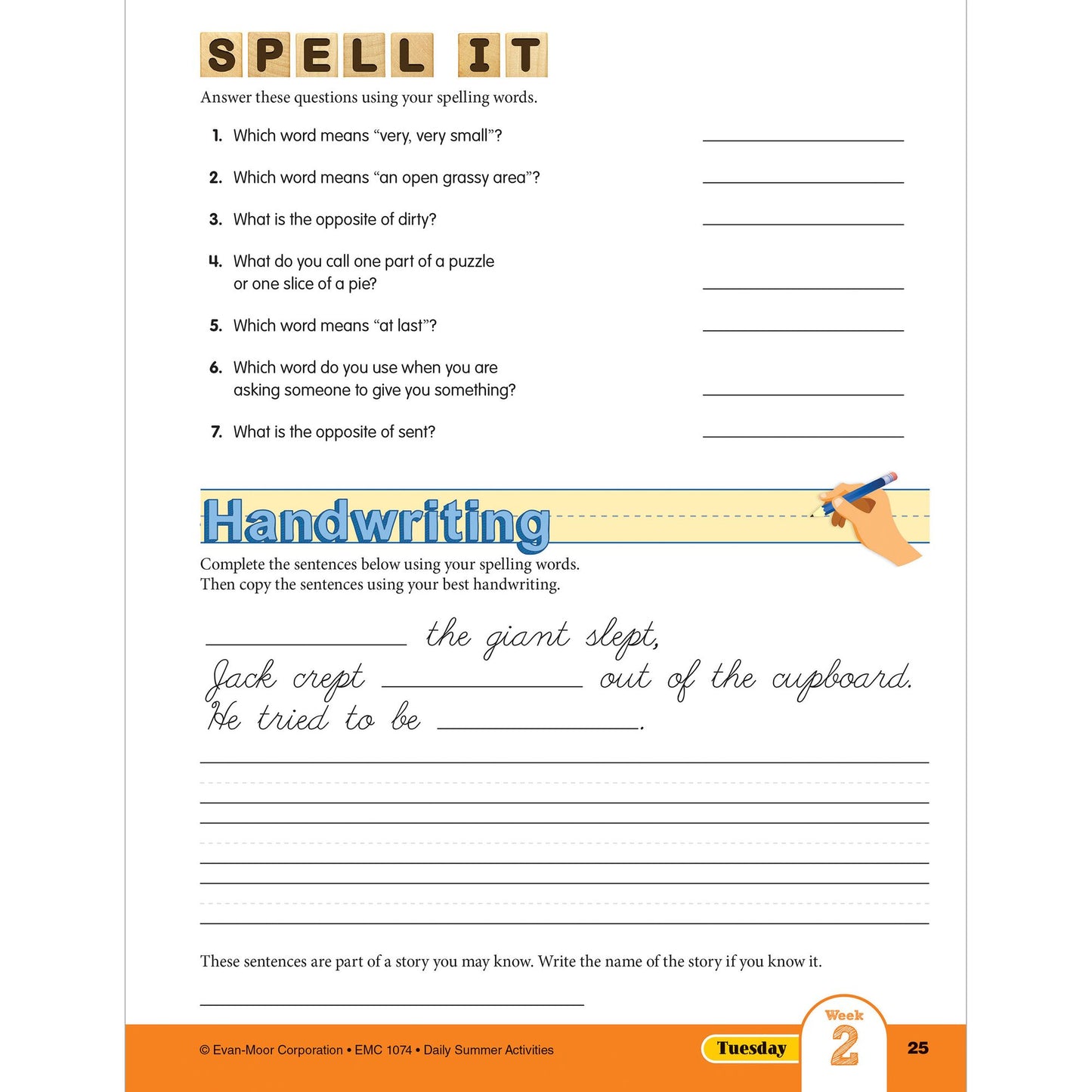 Daily Summer Activities: Moving From 3rd Grade to 4th Grade, Grades 3-4