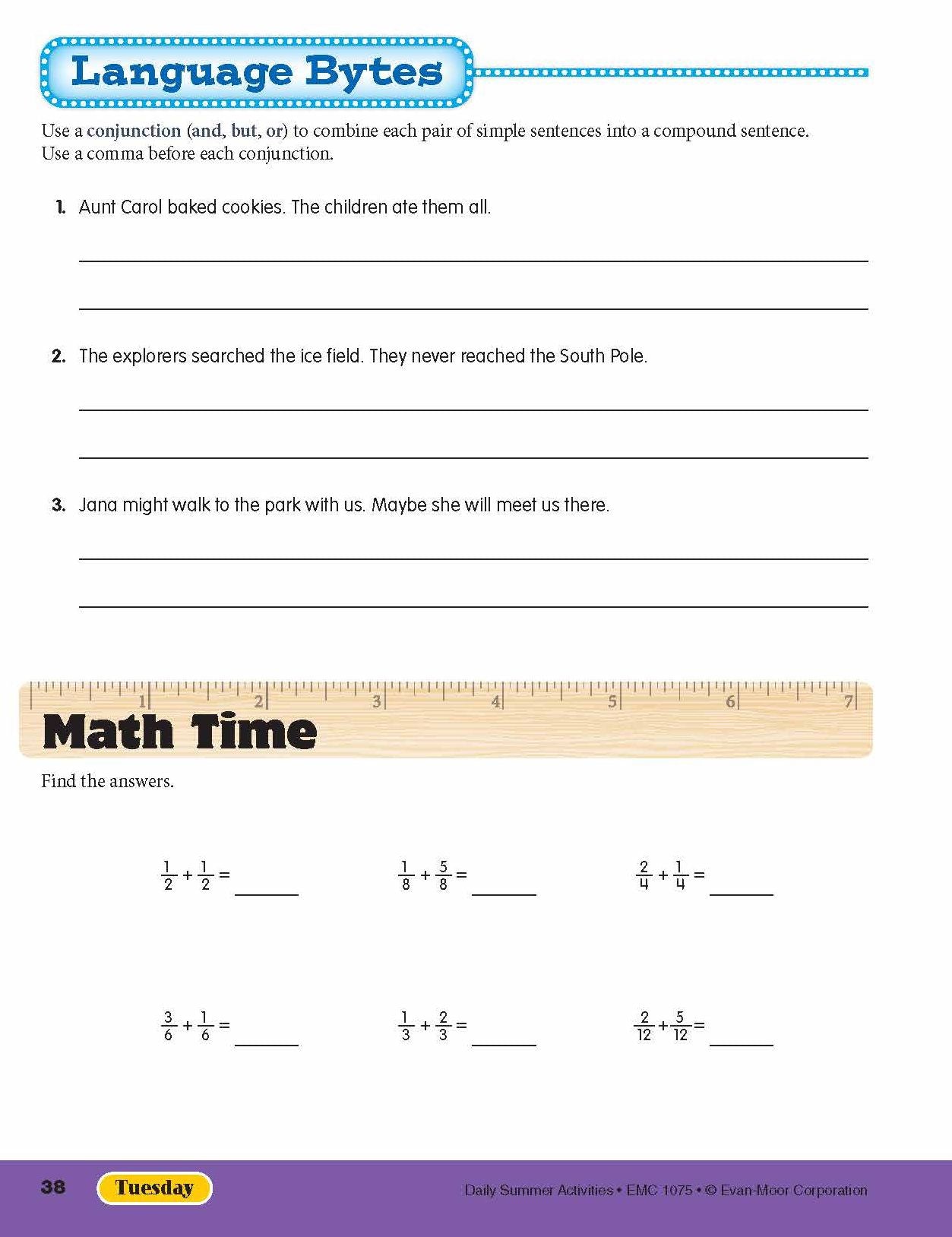 Daily Summer Activities: Moving From 4th Grade to 5th Grade, Grades 4-5