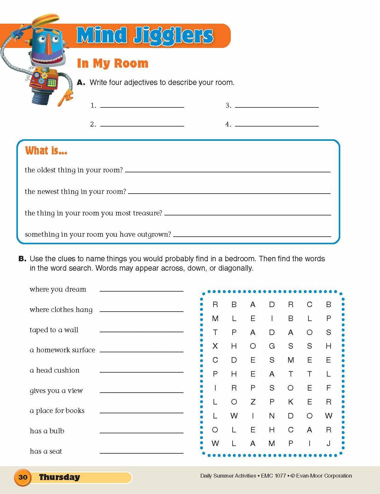 Daily Summer Activities: Moving From 6th Grade to 7th Grade, Grades 6-7