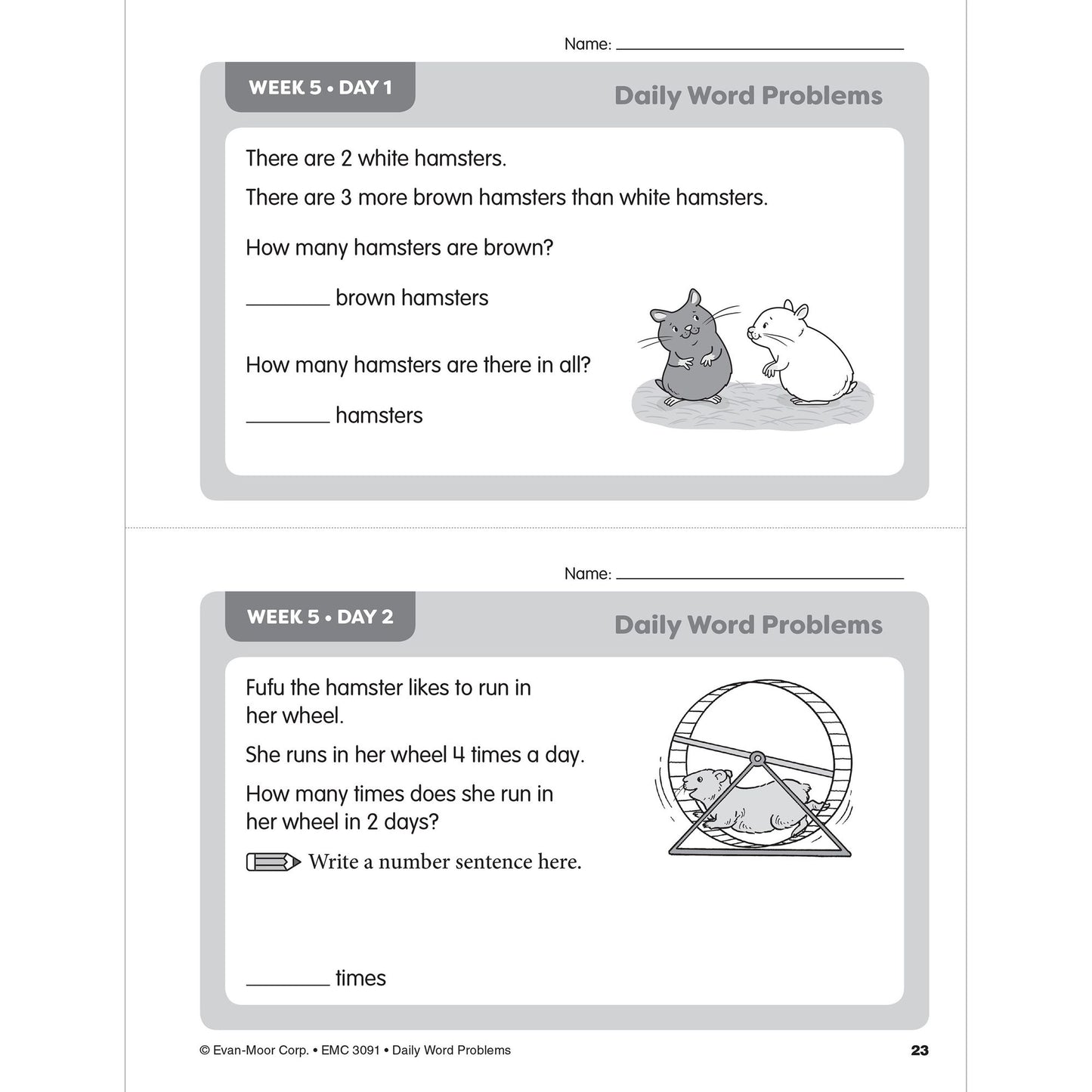 Daily Word Problems, Grade 1