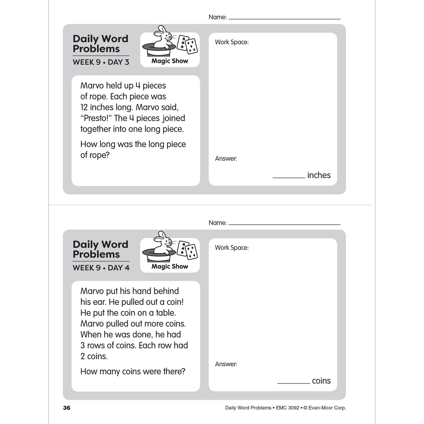 Daily Word Problems, Grade 2