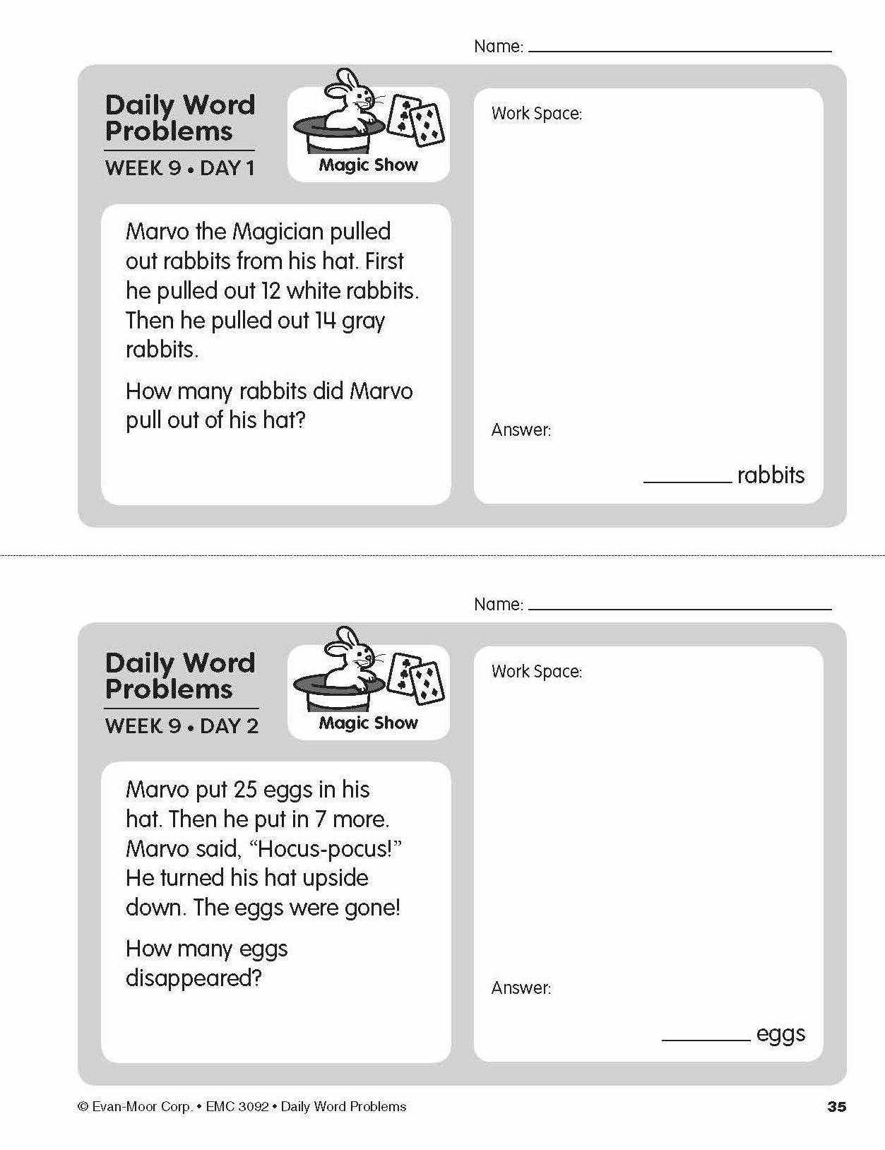 Daily Word Problems, Grade 2