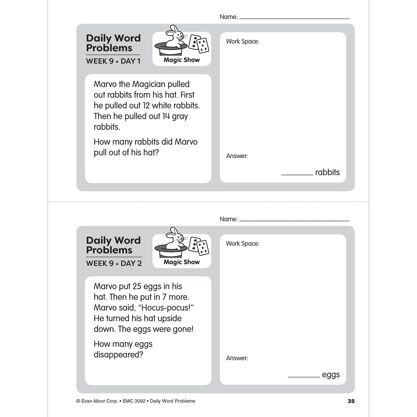Daily Word Problems, Grade 2