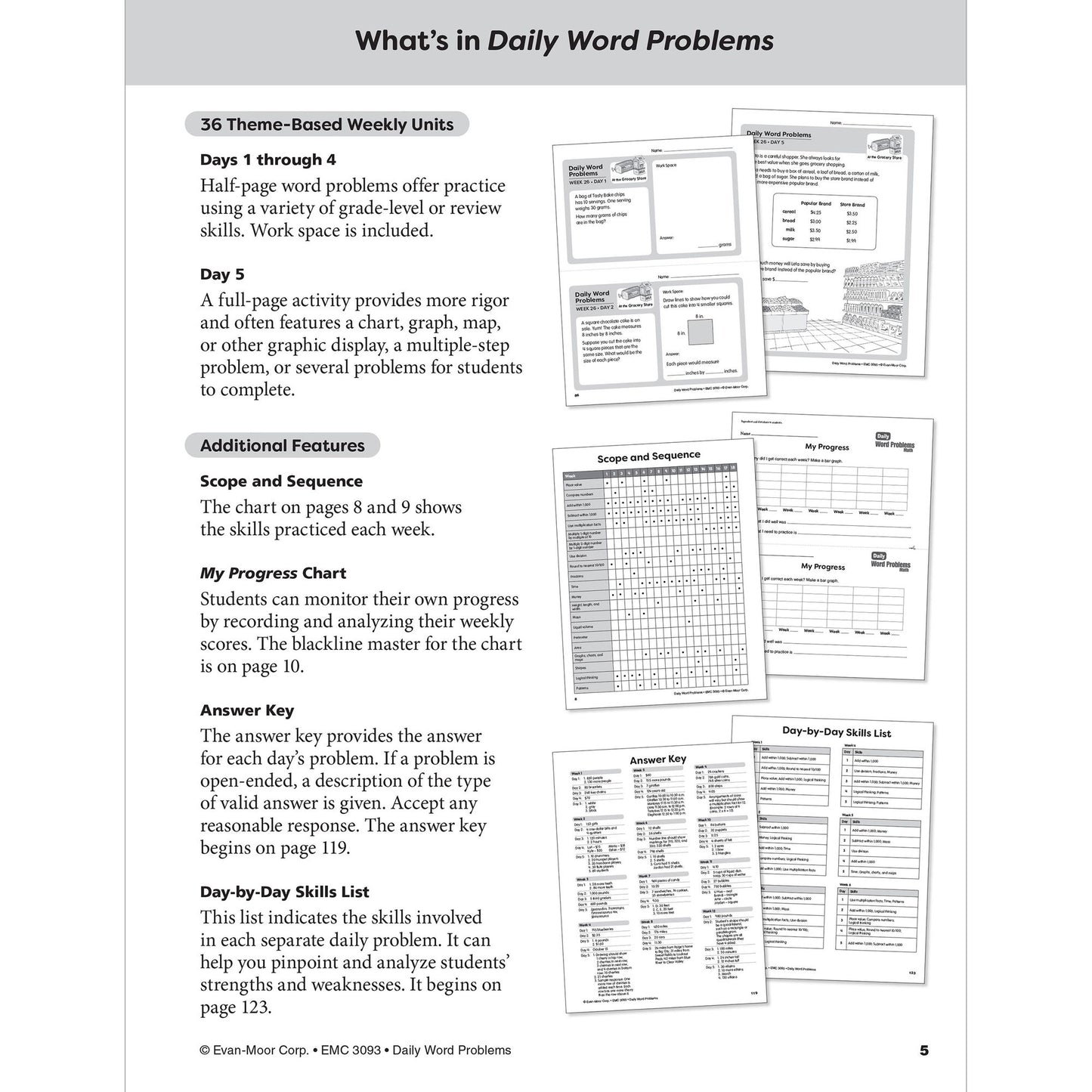 Daily Word Problems, Grade 3