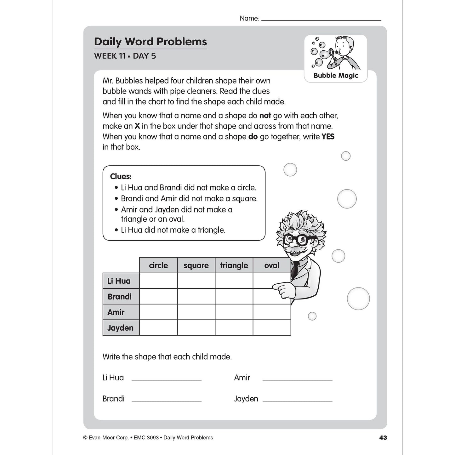 Daily Word Problems, Grade 3