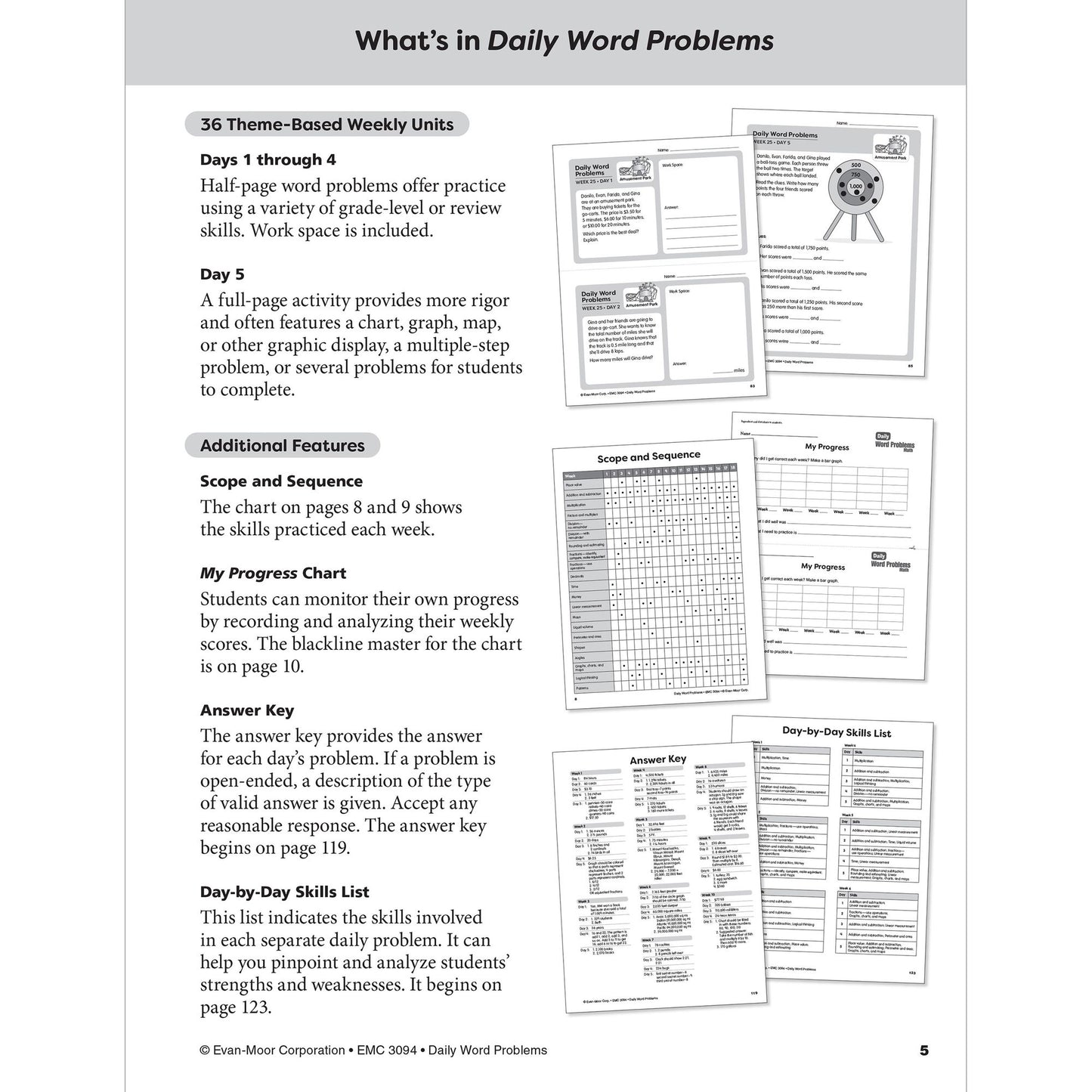 Daily Word Problems, Grade 4