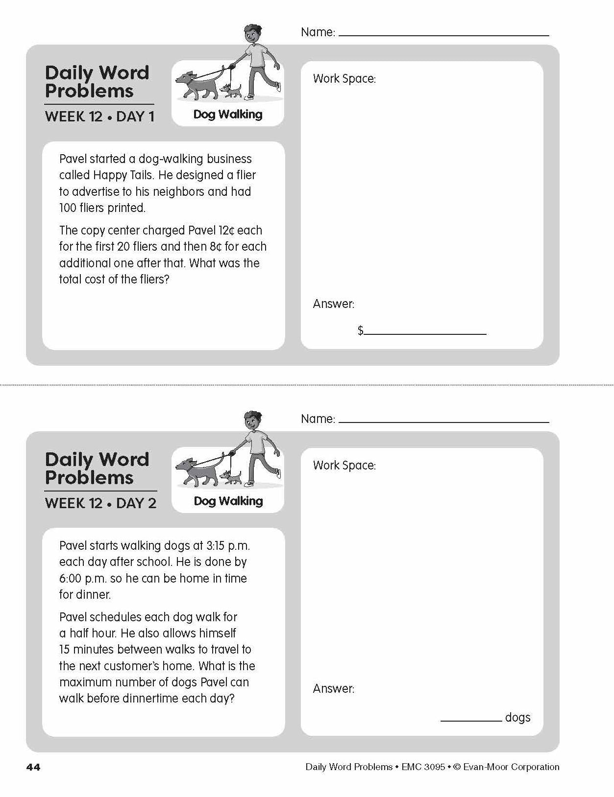 Daily Word Problems, Grade 5