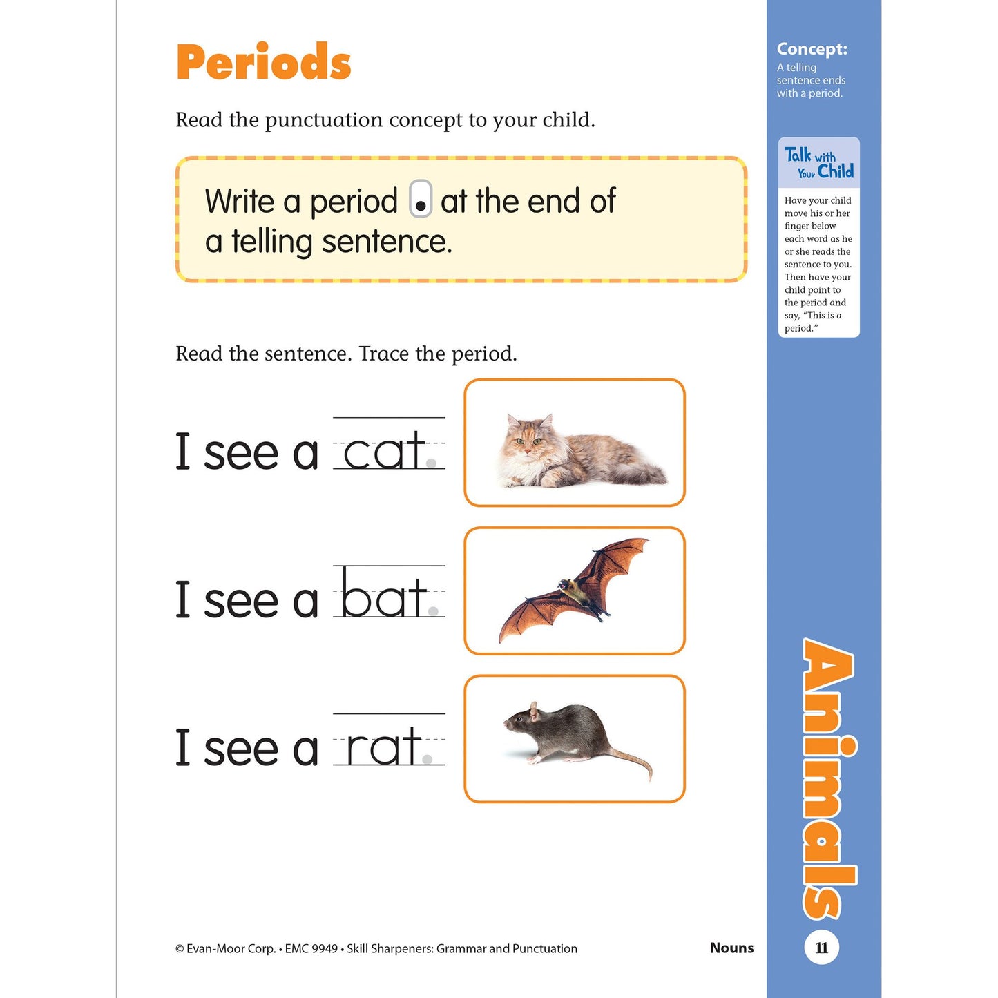 Skill Sharpeners: Grammar & Punctuation, PreK Workbook