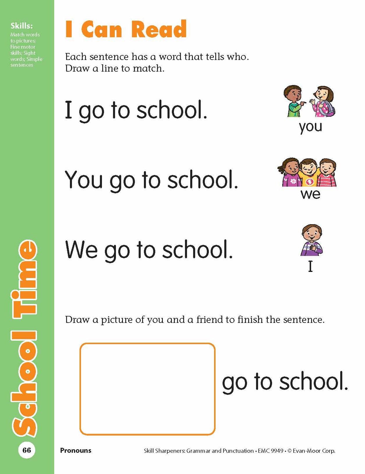 Skill Sharpeners: Grammar & Punctuation, PreK Workbook