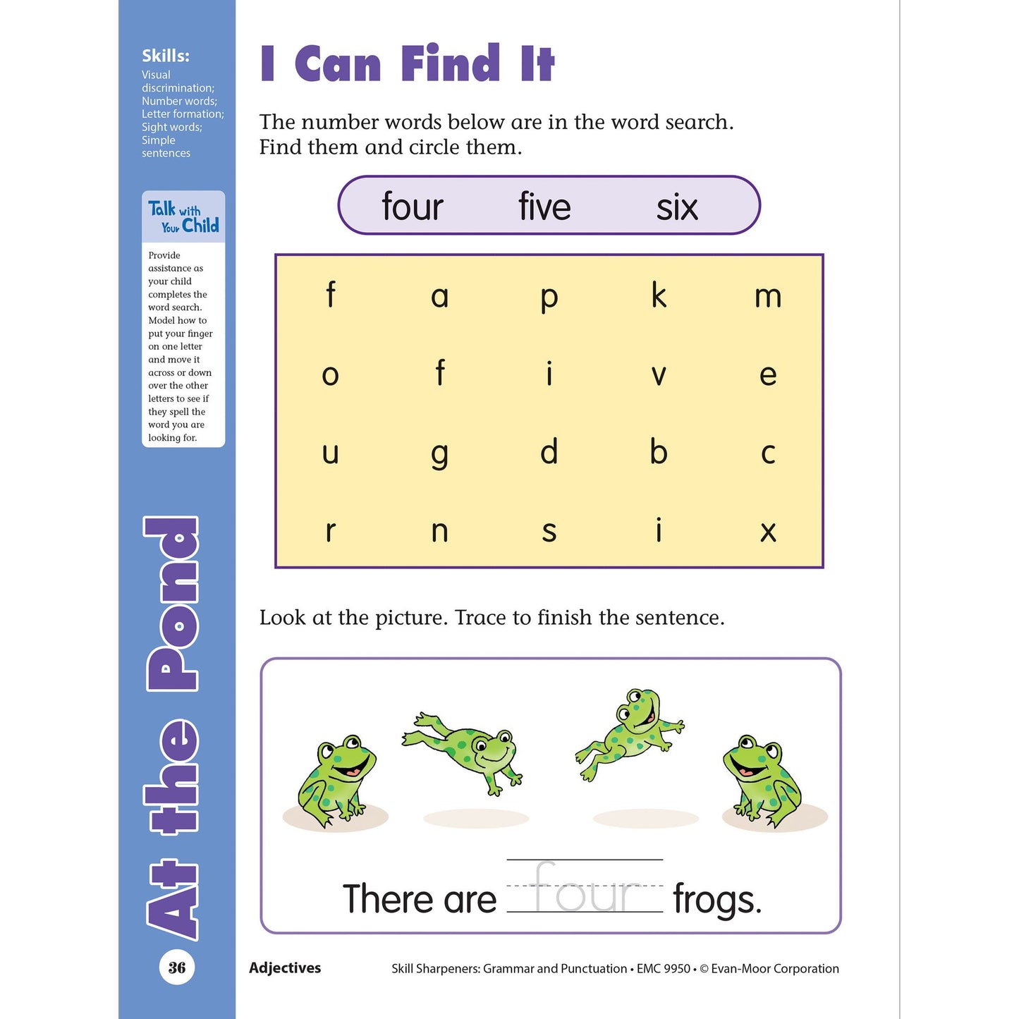 Skill Sharpeners: Grammar & Punctuation, Kindergarten Workbook