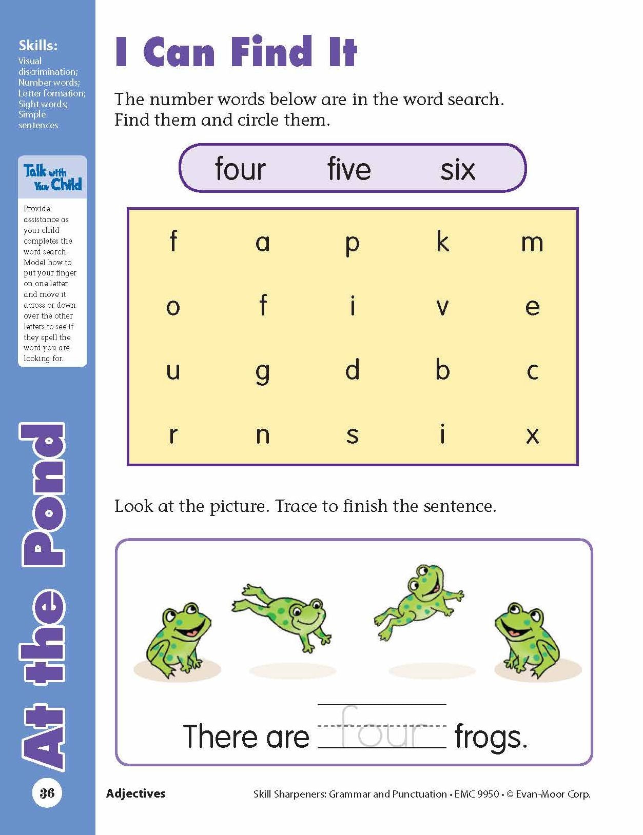 Skill Sharpeners: Grammar & Punctuation, Kindergarten Workbook