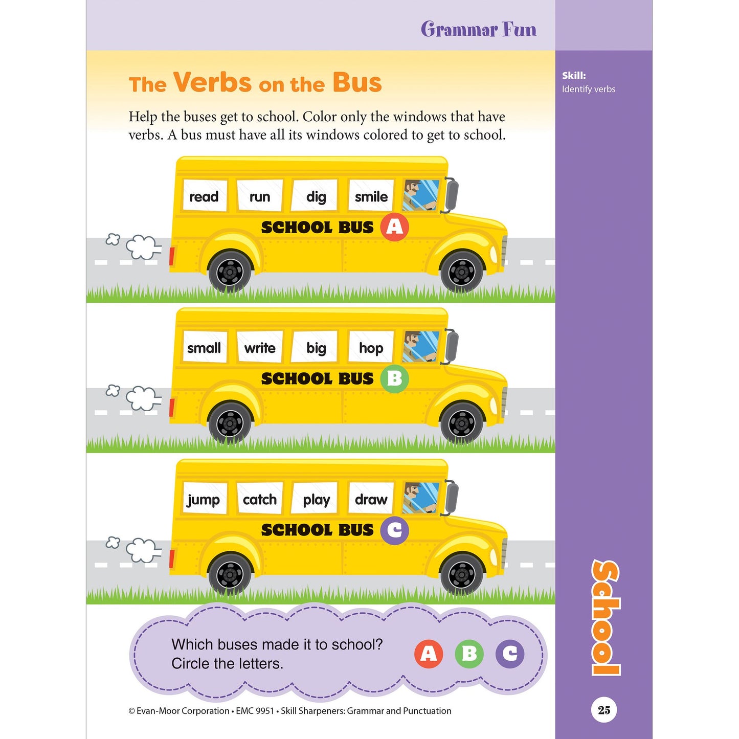 Skill Sharpeners: Grammar & Punctuation, Grade 1 Workbook